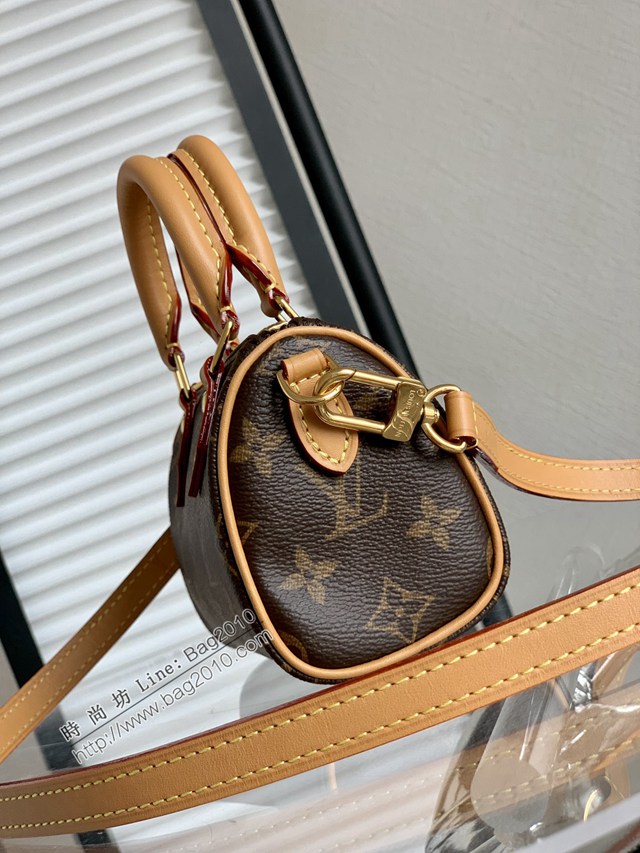 LV專櫃經典款特級全鋼法國原廠皮mini枕頭包 M81085 路易威登老花Nano speedy手袋 dn1220